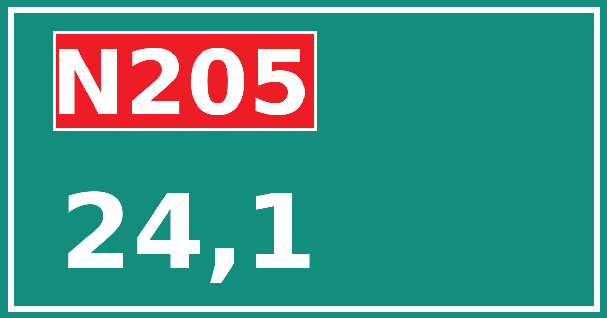 Hectometerbord N205 24,1