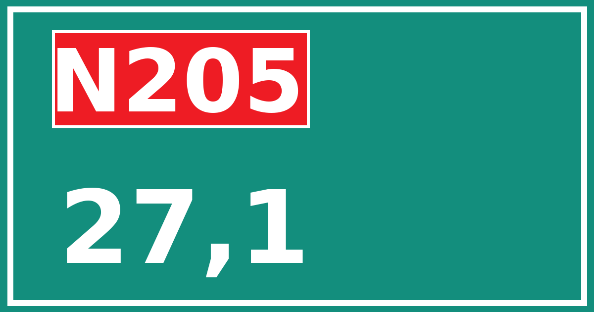 Hectometerbord N205 27,1