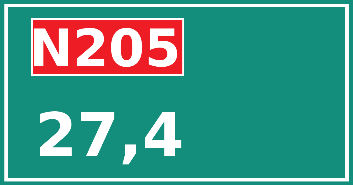 Hectometerbord N205 27,4