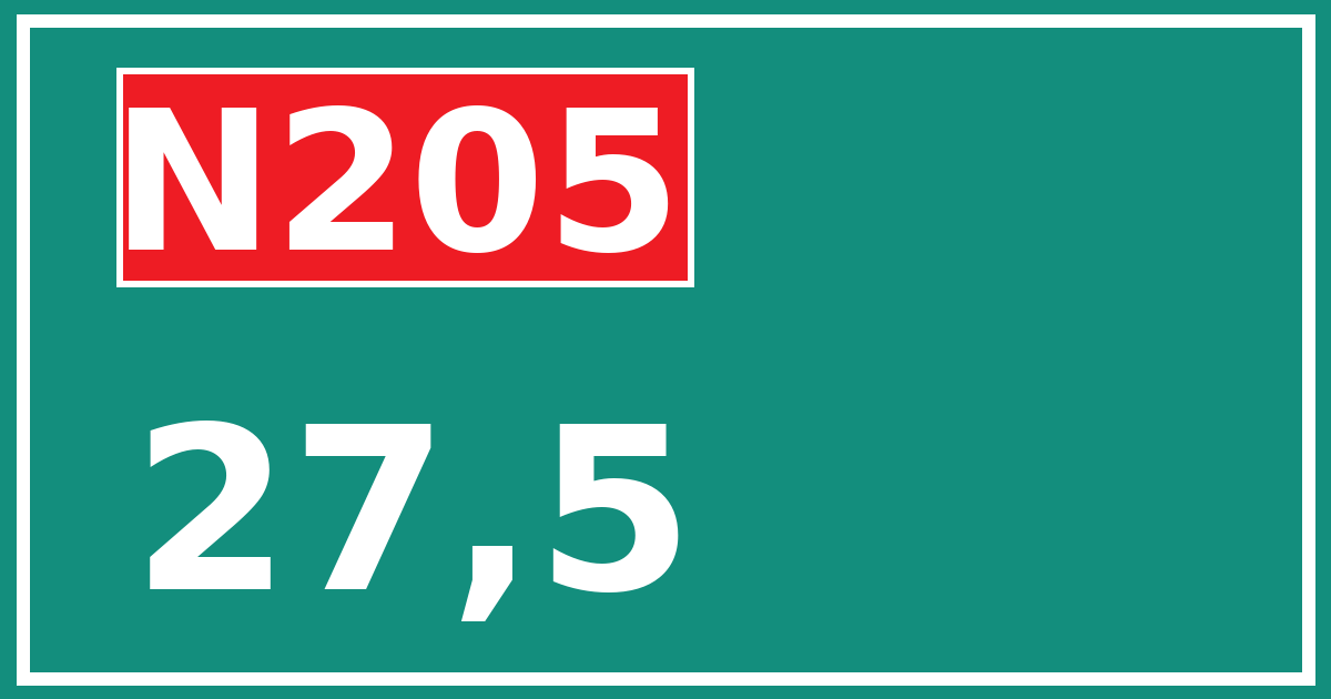 Hectometerbord N205 27,5