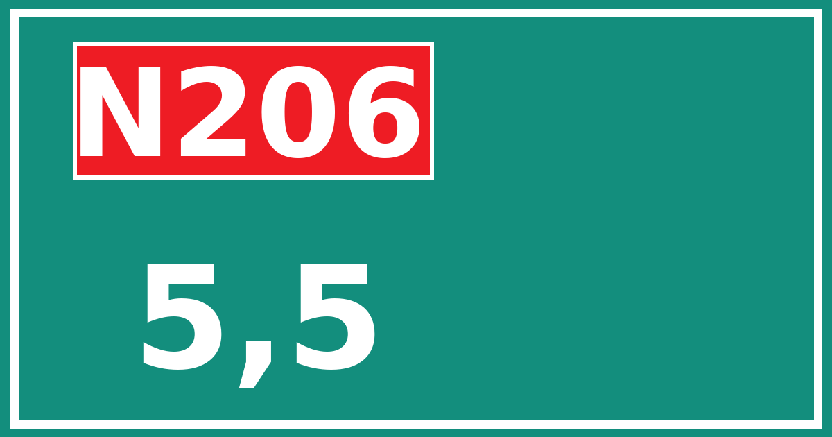 Hectometerbord N206 5,5