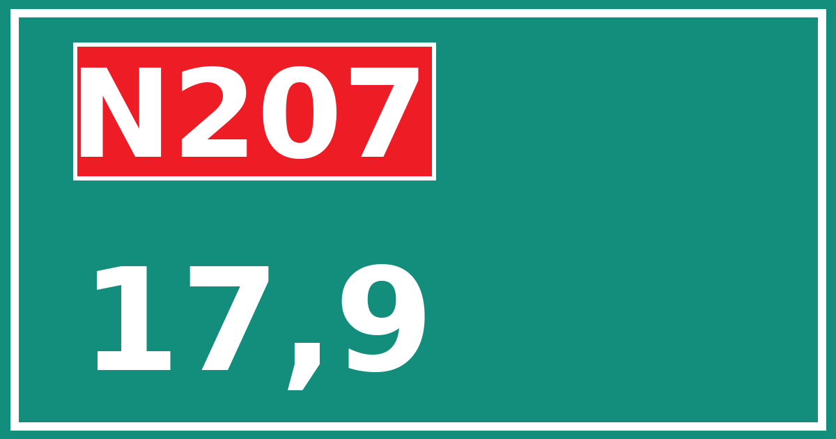 Hectometerbord N207 17,9