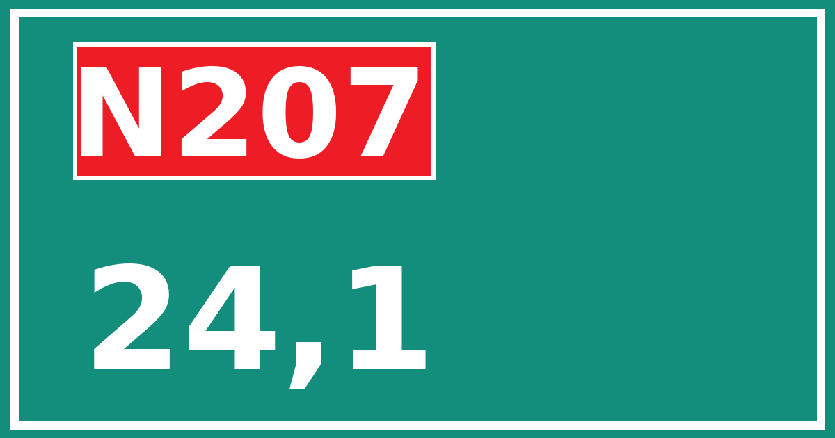 Hectometerbord N207 24,1