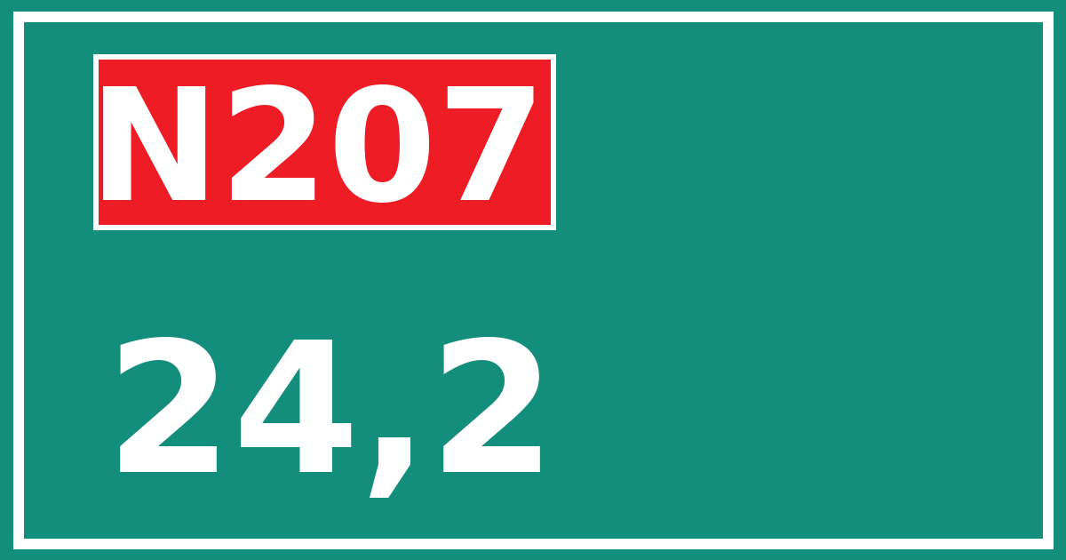Hectometerbord N207 24,2