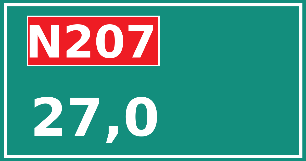 Hectometerbord N207 27,0
