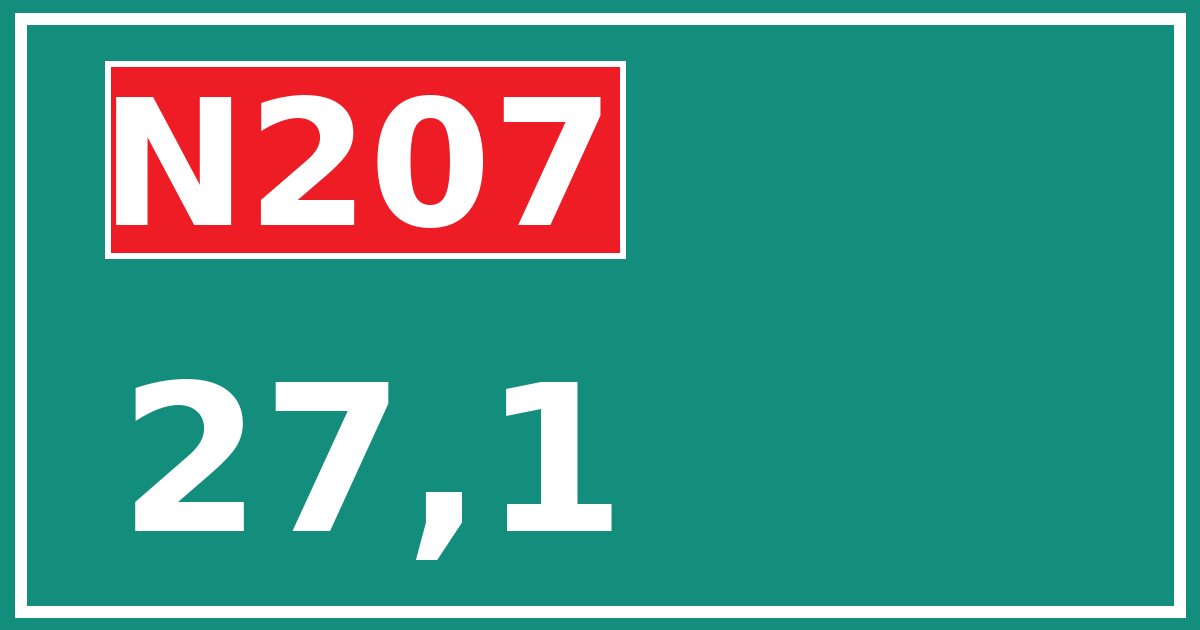 Hectometerbord N207 27,1
