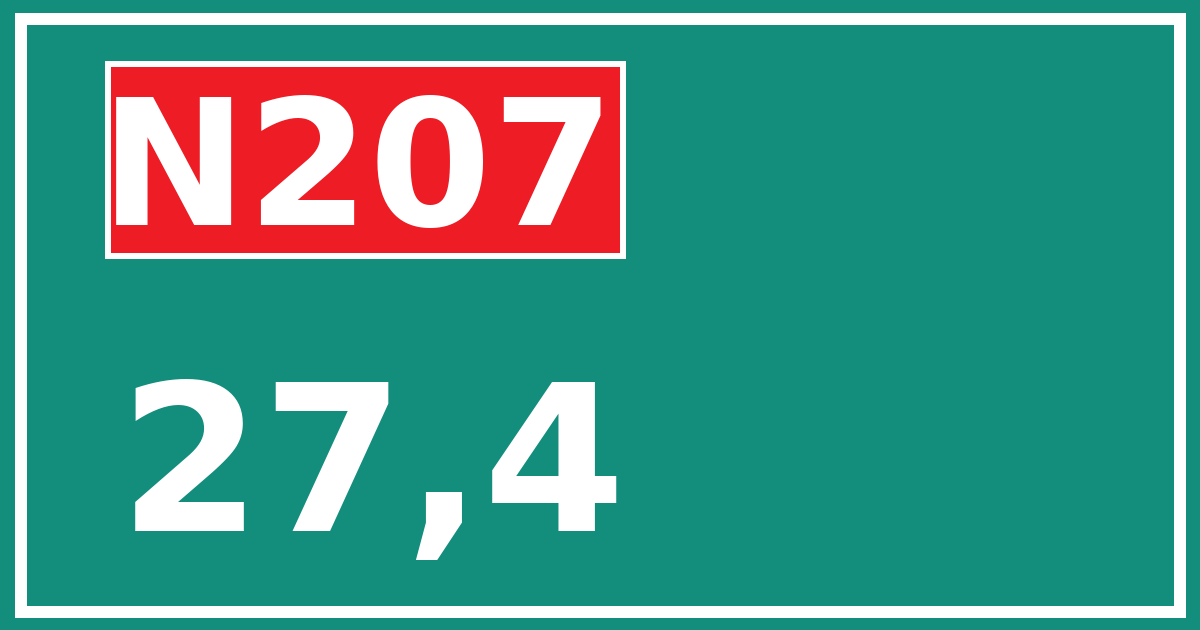 Hectometerbord N207 27,4