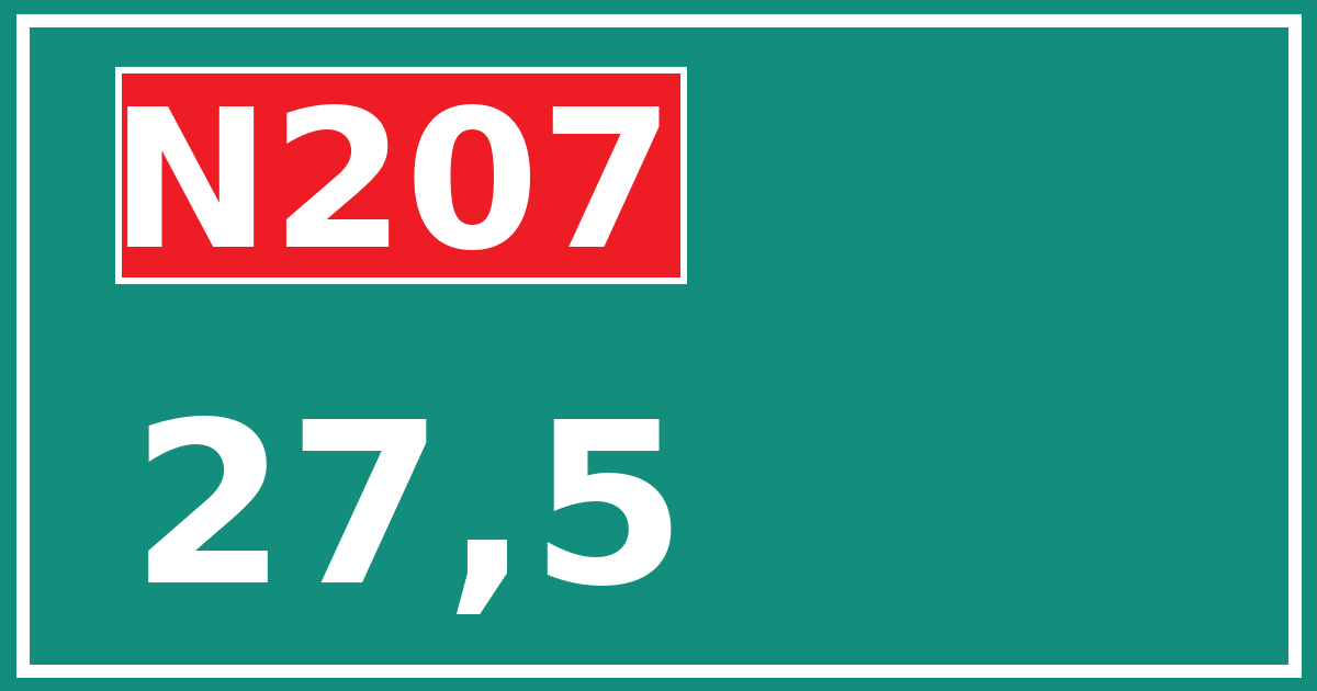 Hectometerbord N207 27,5
