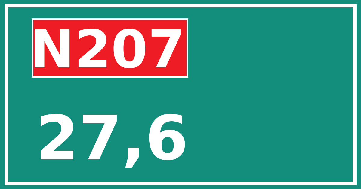 Hectometerbord N207 27,6