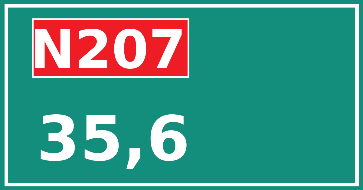 Hectometerbord N207 35,6
