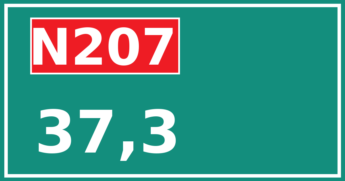 Hectometerbord N207 37,3