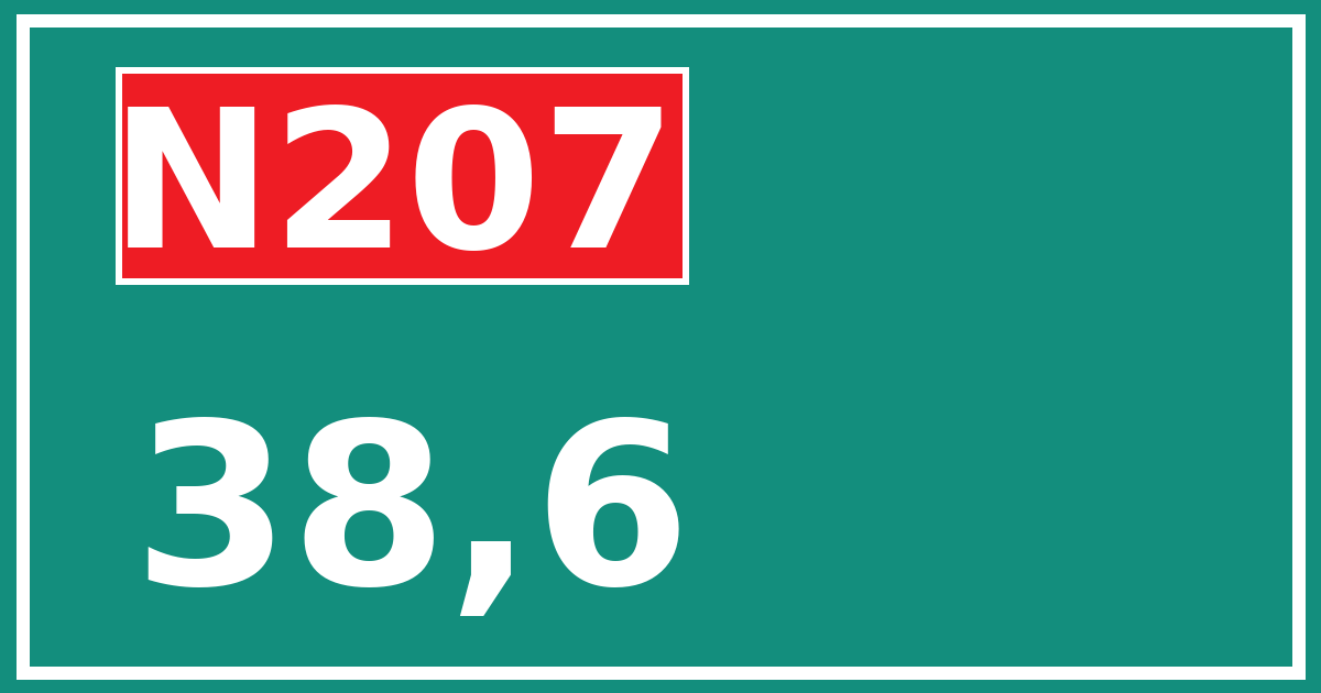 Hectometerbord N207 38,6