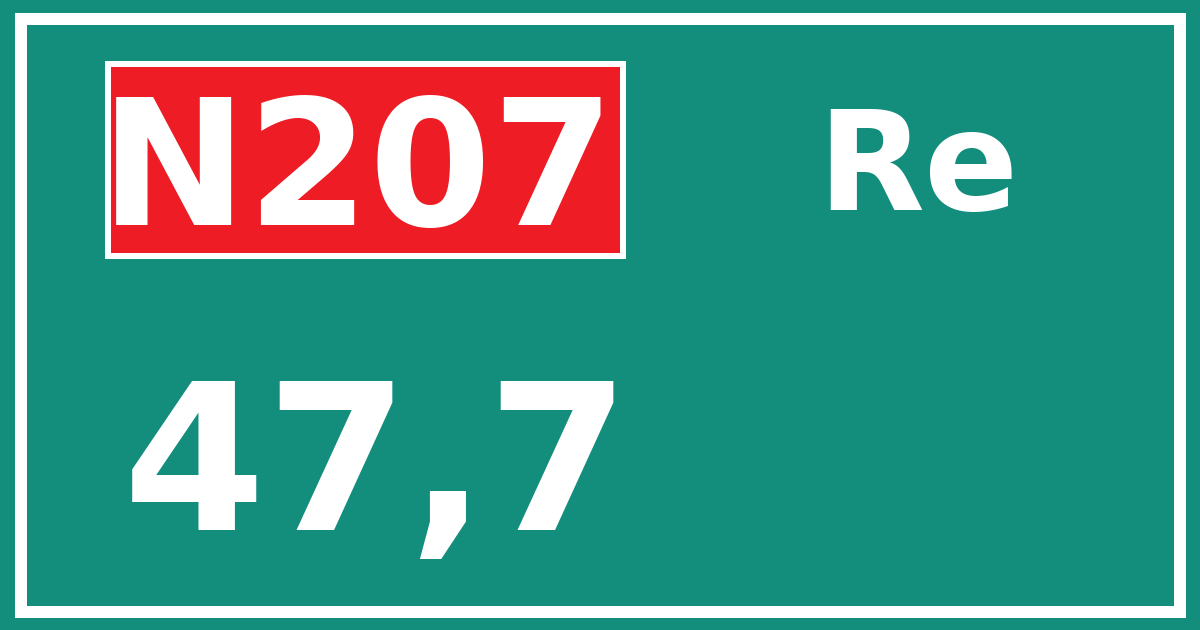 Hectometerbord N207 47,7 zijde Re