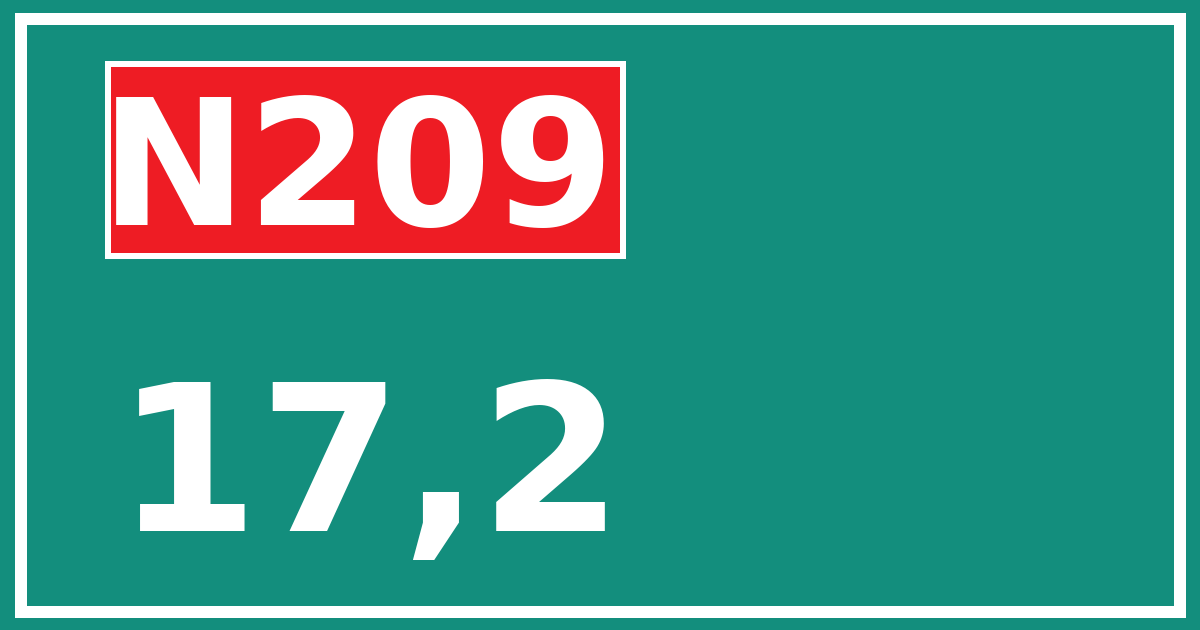 Hectometerbord N209 17,2