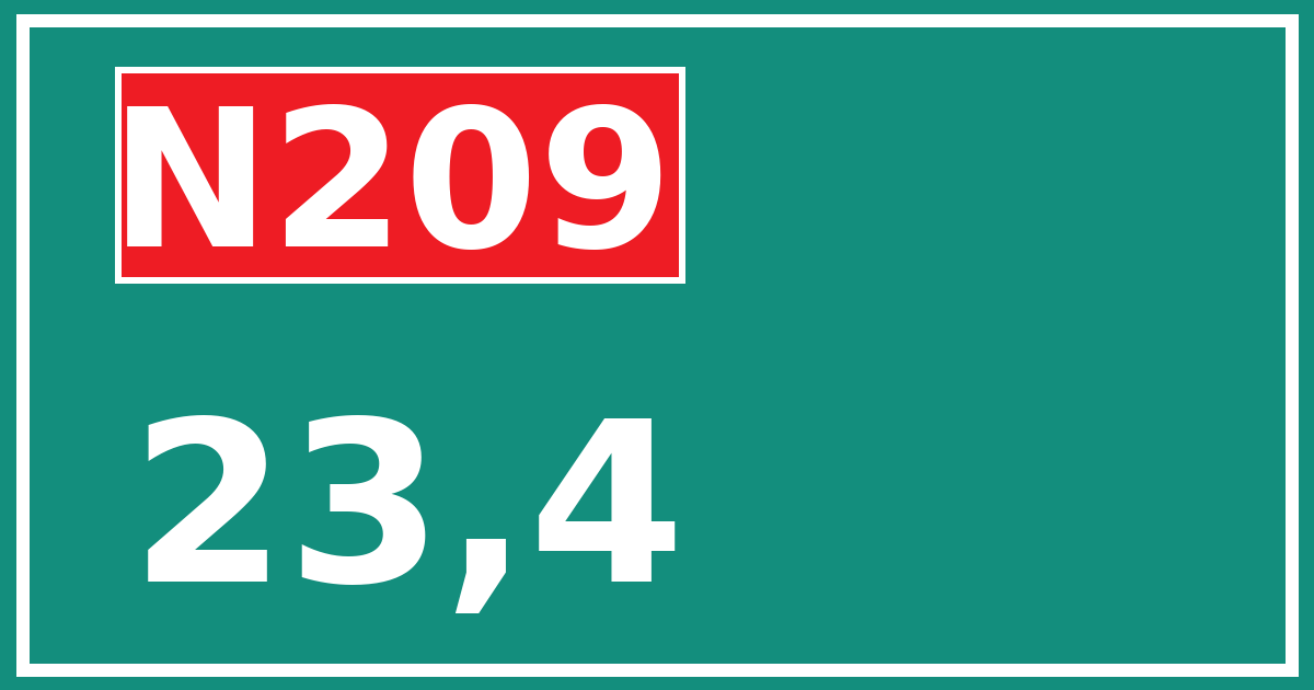 Hectometerbord N209 23,4