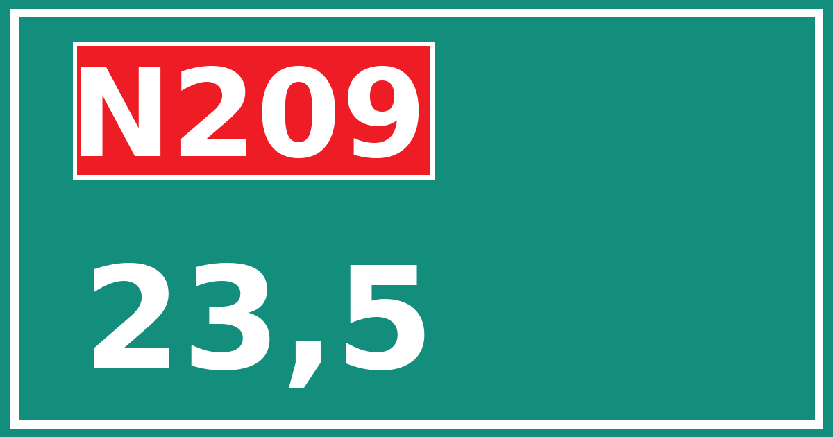 Hectometerbord N209 23,5