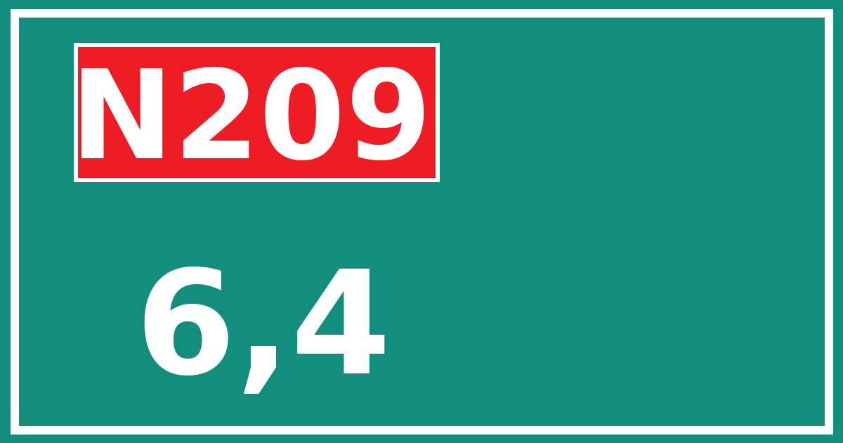 Hectometerbord N209 6,4