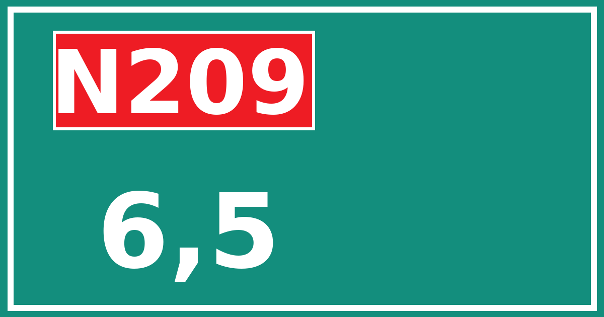 Hectometerbord N209 6,5