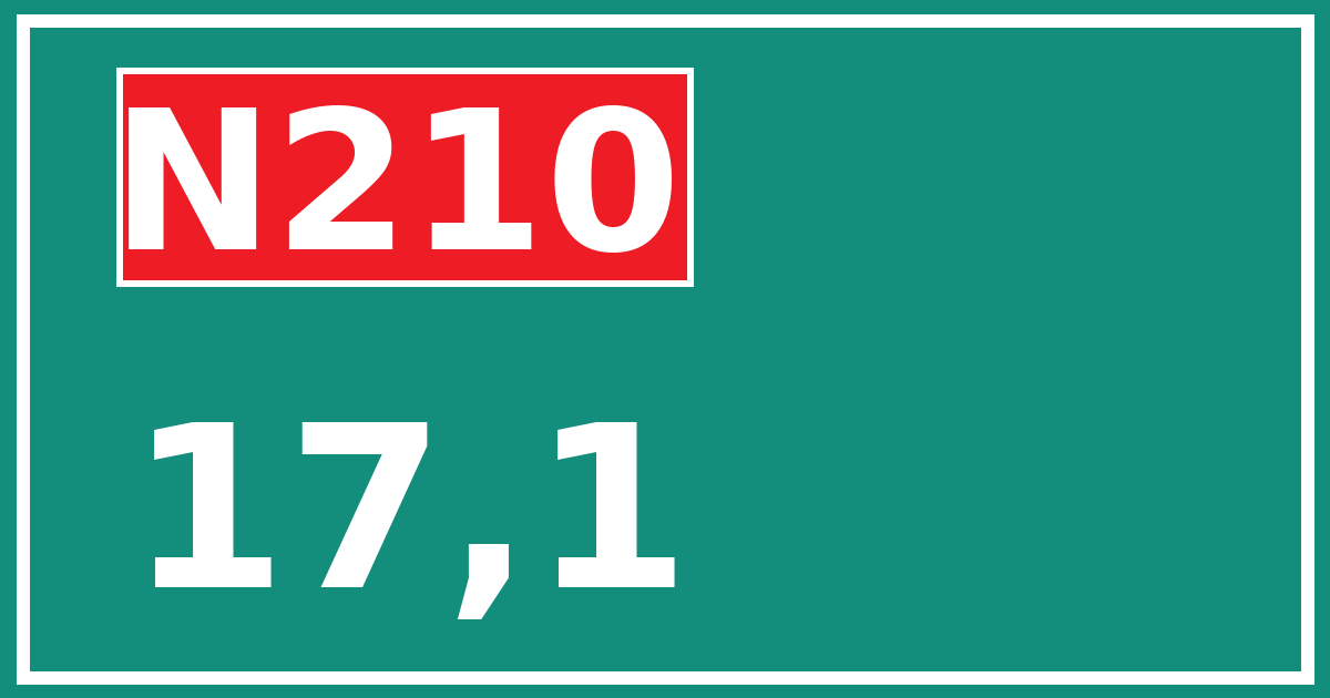 Hectometerbord N210 17,1