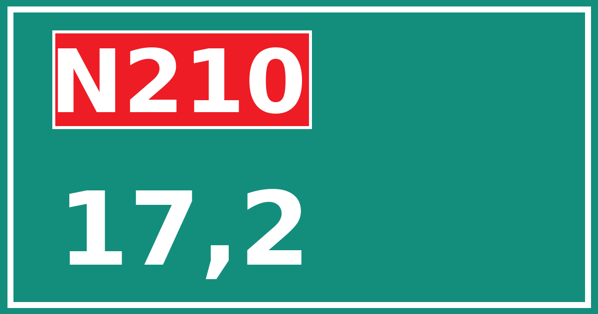 Hectometerbord N210 17,2