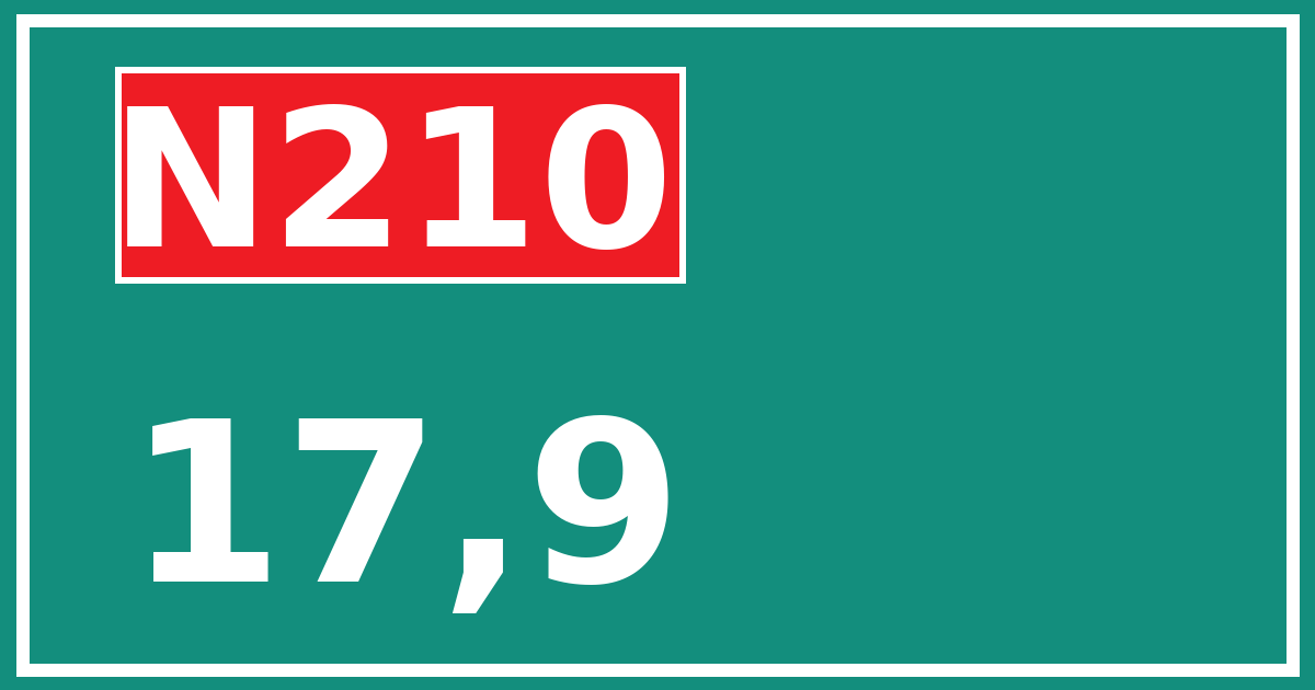 Hectometerbord N210 17,9