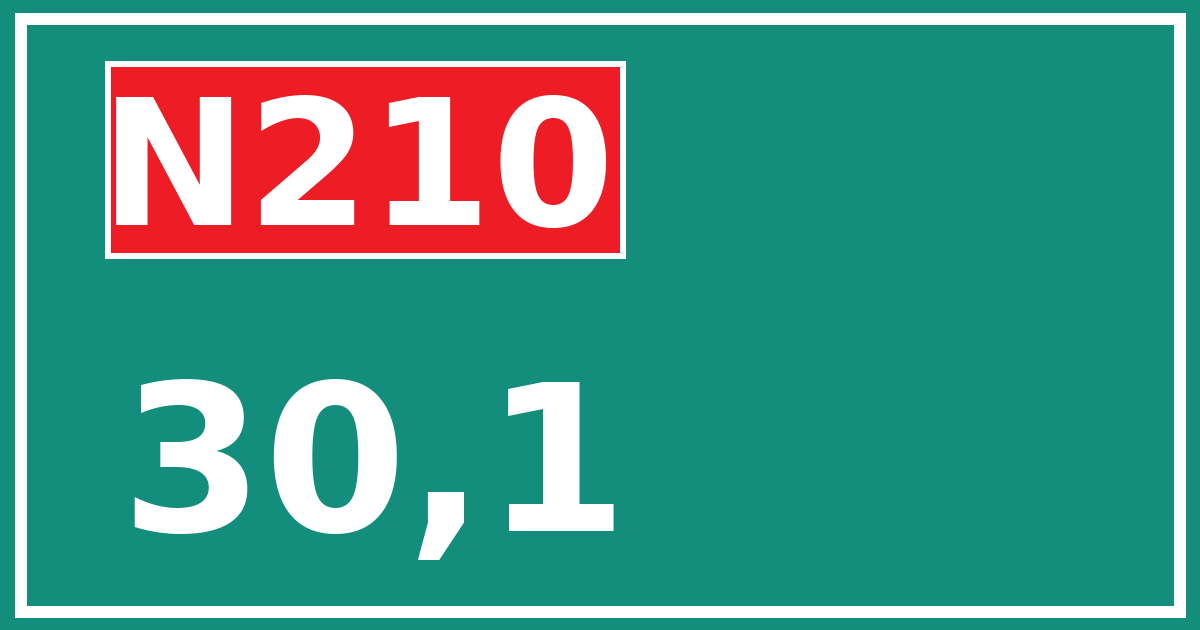 Hectometerbord N210 30,1