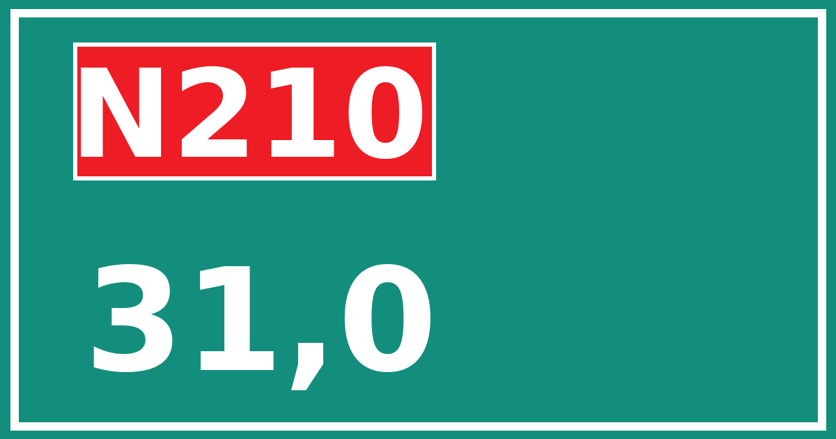 Hectometerbord N210 31,0