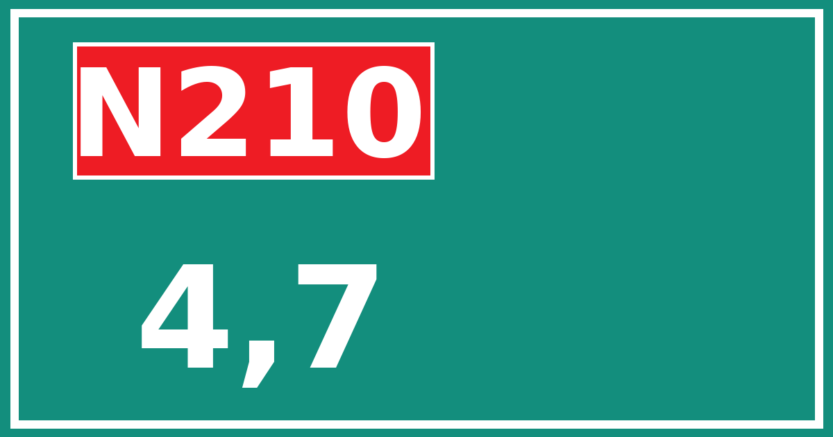 Hectometerbord N210 4,7