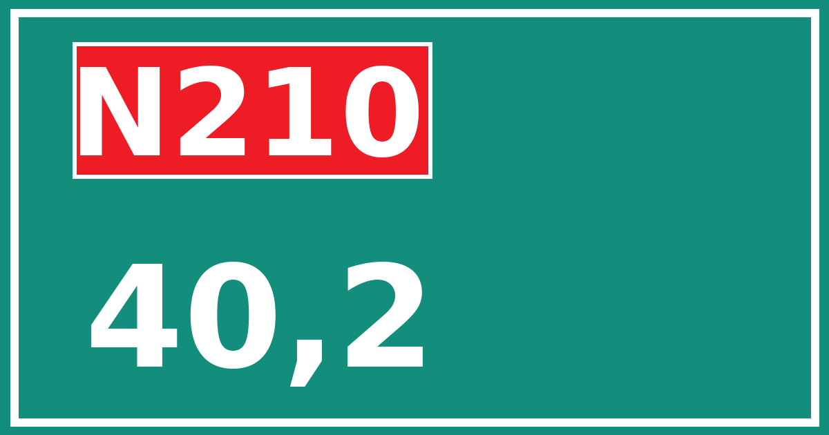 Hectometerbord N210 40,2