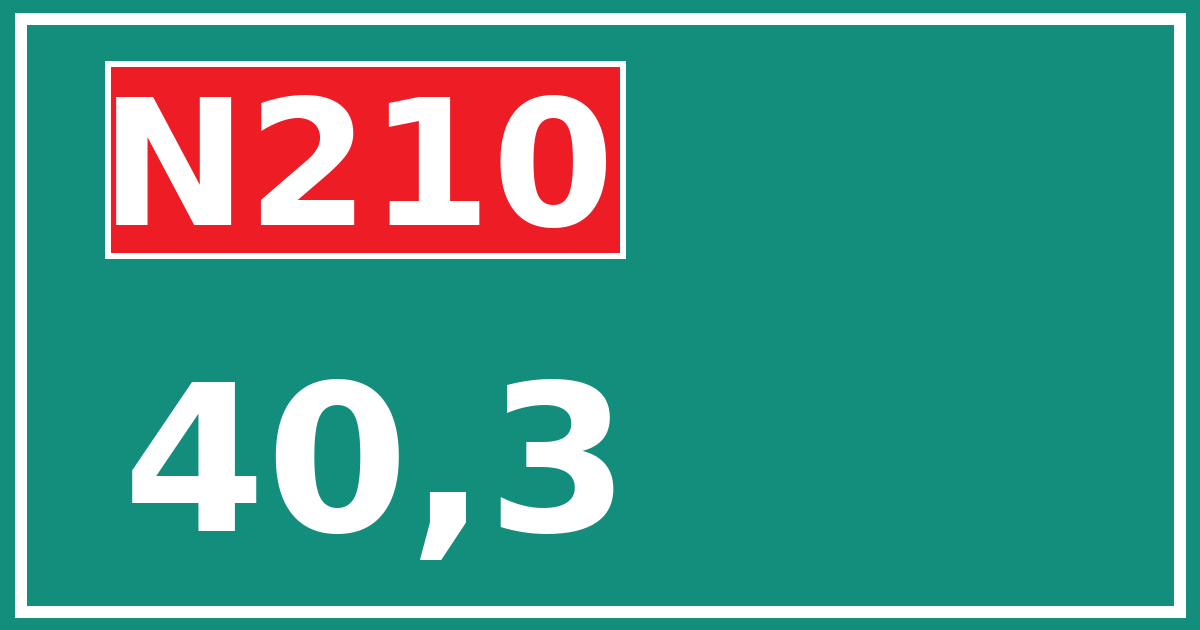Hectometerbord N210 40,3