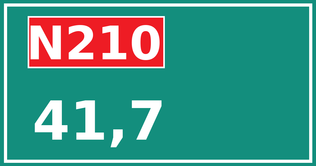 Hectometerbord N210 41,7