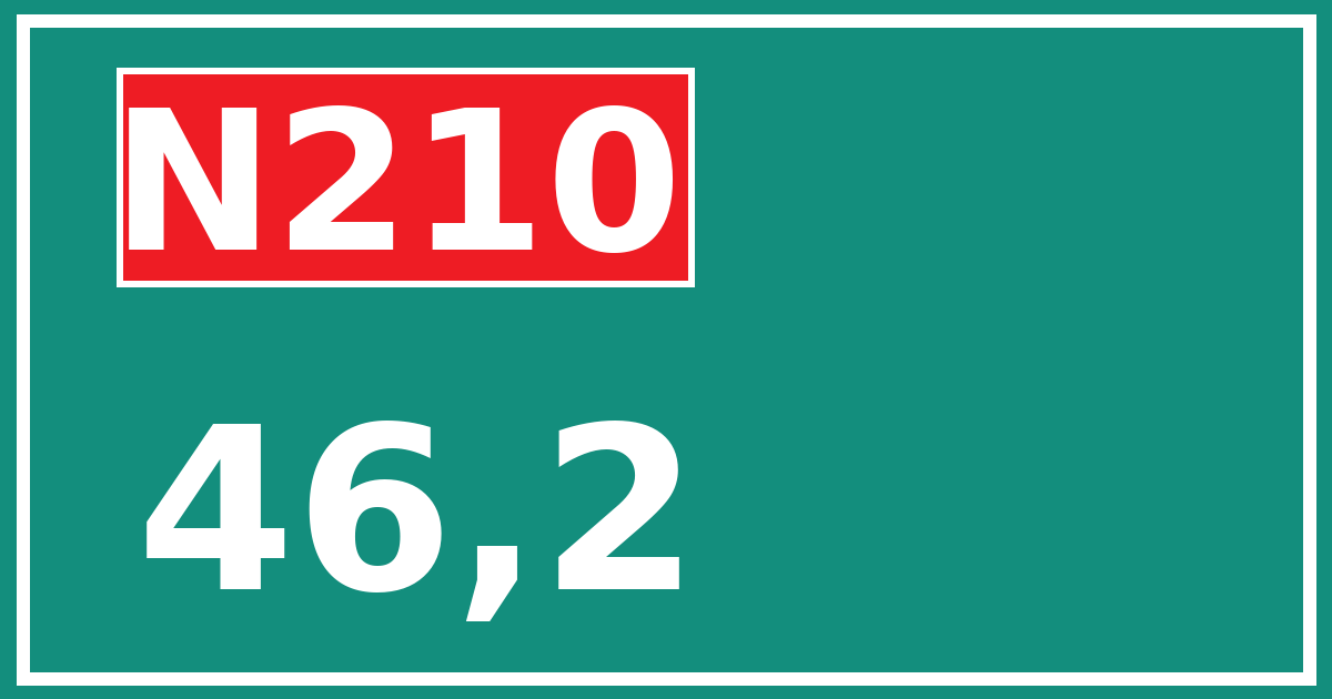 Hectometerbord N210 46,2