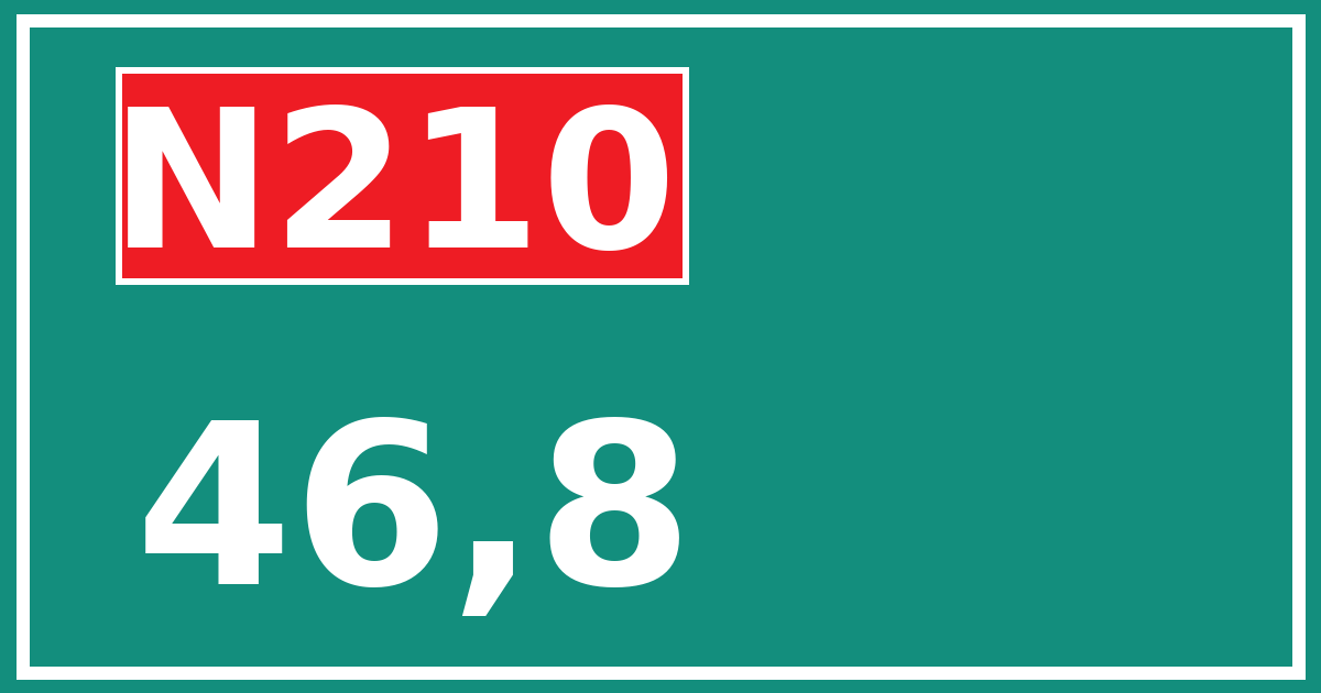 Hectometerbord N210 46,8