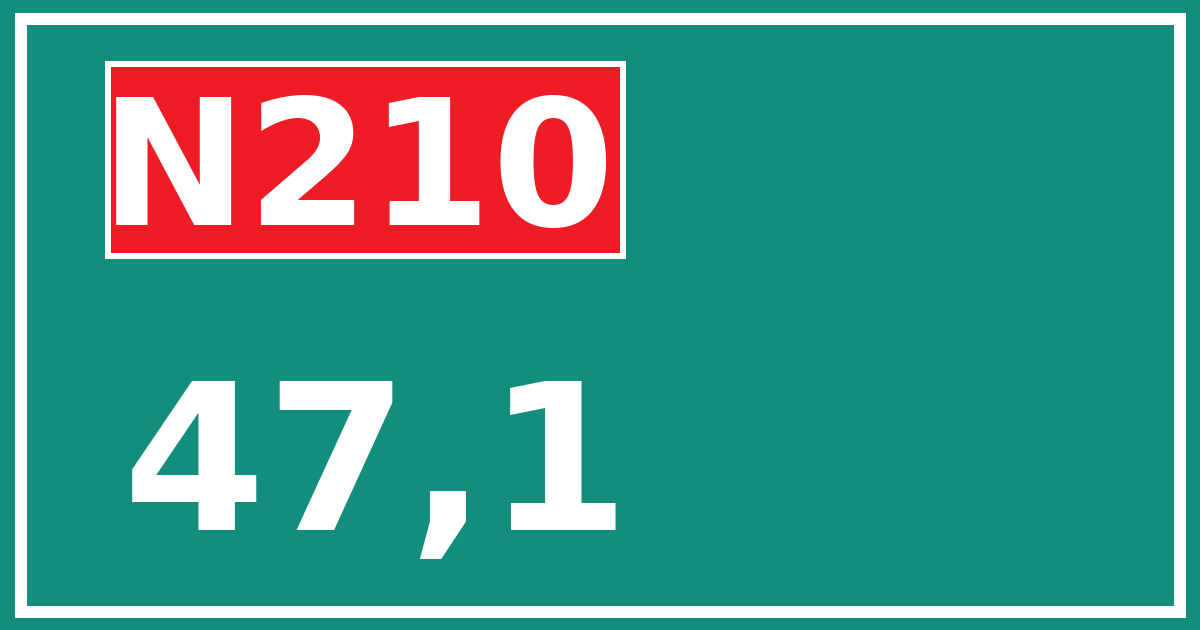 Hectometerbord N210 47,1