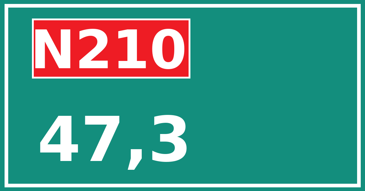 Hectometerbord N210 47,3