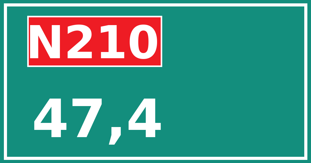 Hectometerbord N210 47,4
