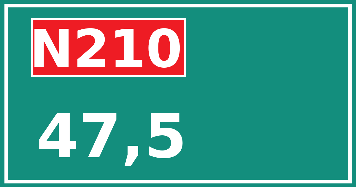 Hectometerbord N210 47,5