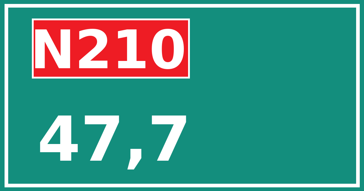 Hectometerbord N210 47,7