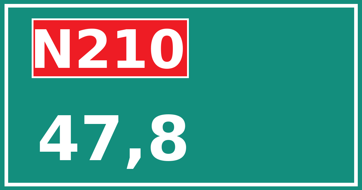 Hectometerbord N210 47,8