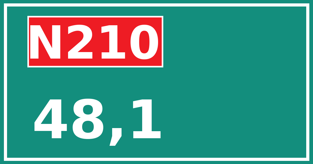 Hectometerbord N210 48,1