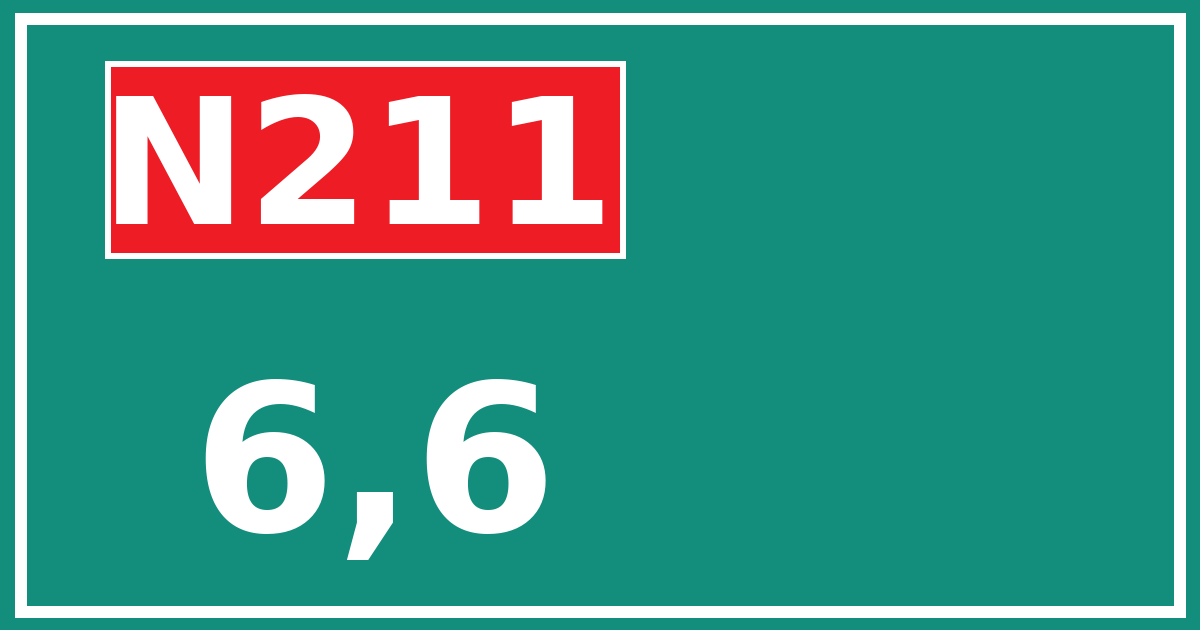 Hectometerbord N211 6,6