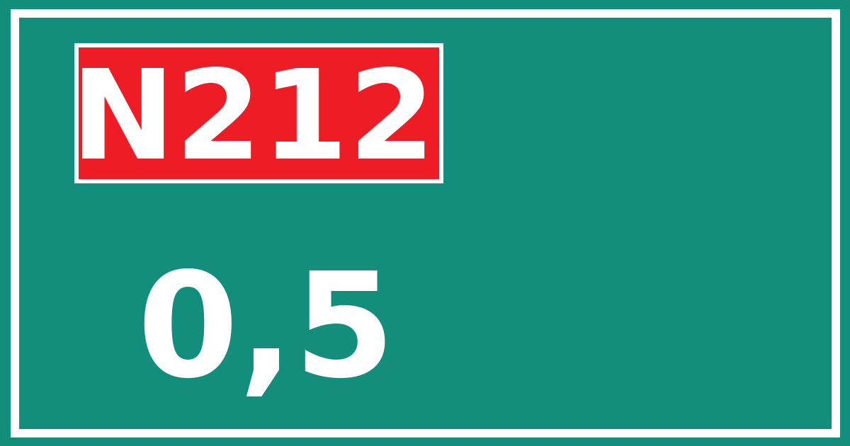 Hectometerbord N212 0,5