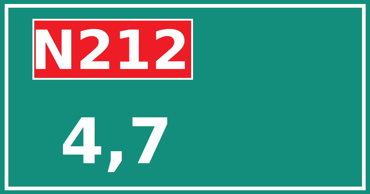 Hectometerbord N212 4,7