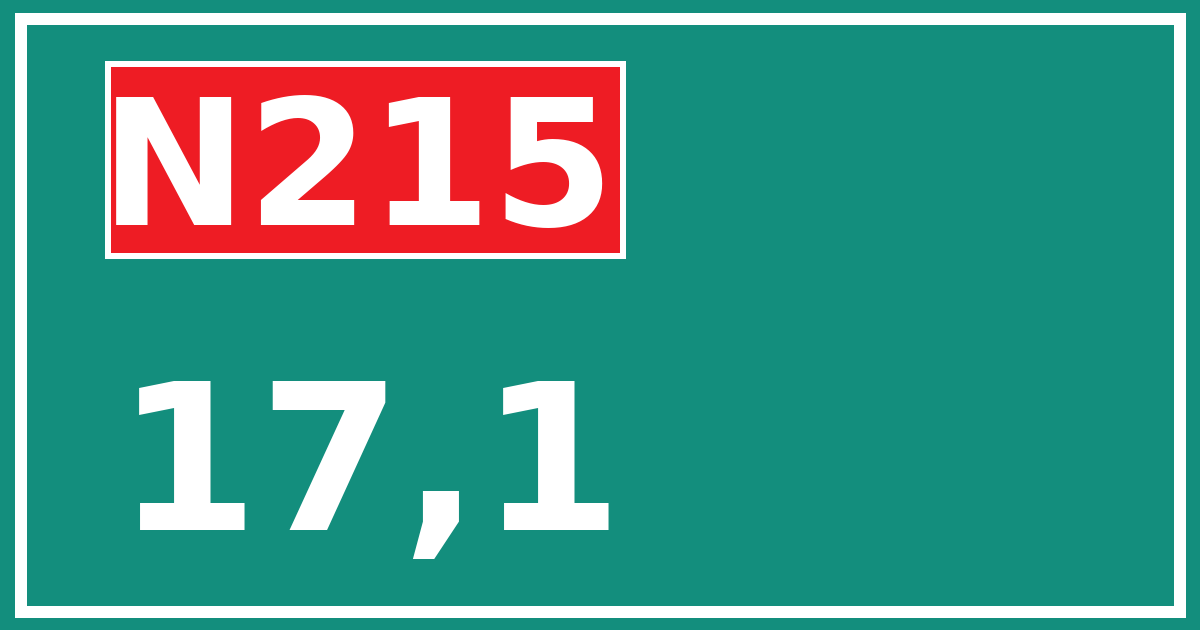 Hectometerbord N215 17,1