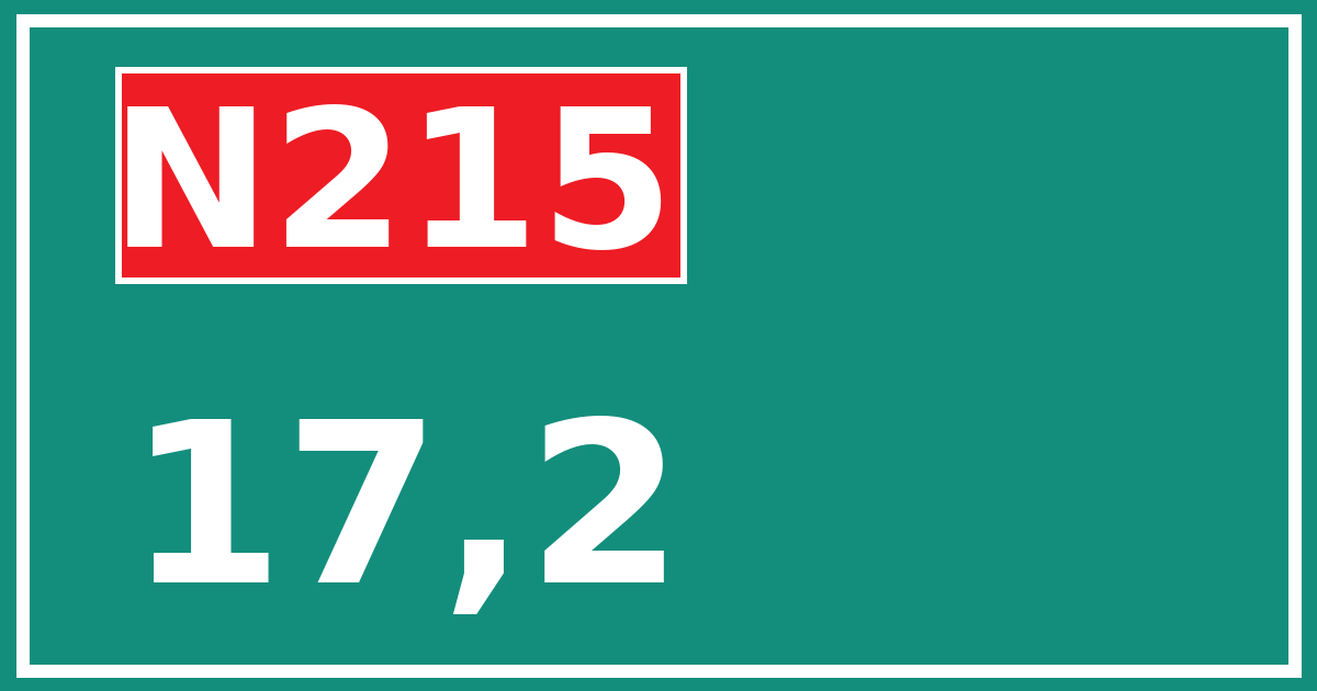 Hectometerbord N215 17,2