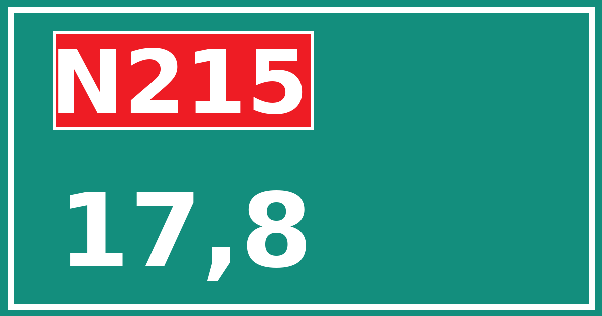 Hectometerbord N215 17,8