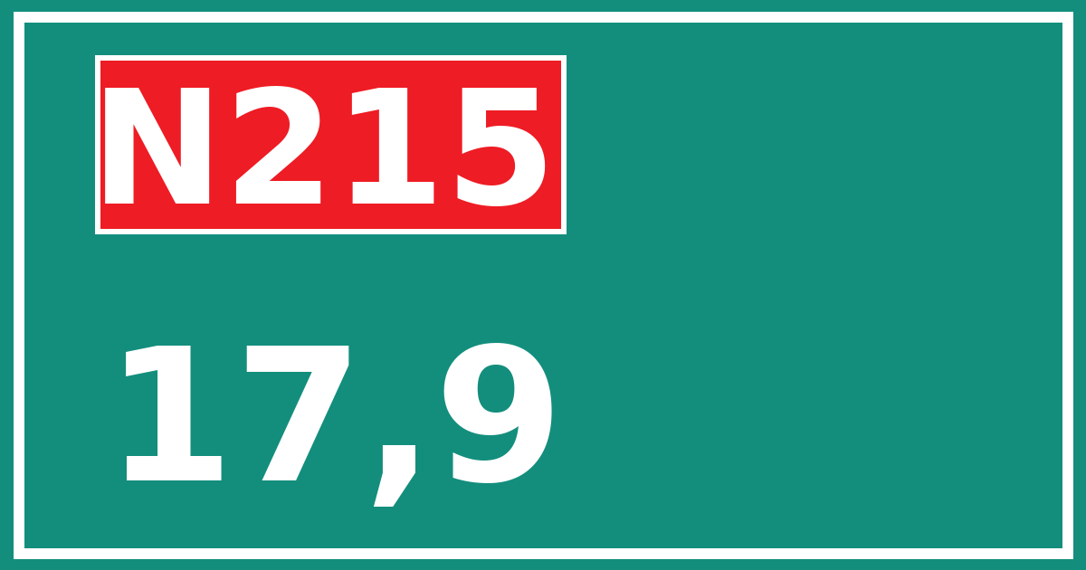 Hectometerbord N215 17,9