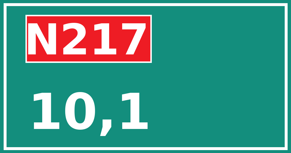 Hectometerbord N217 10,1