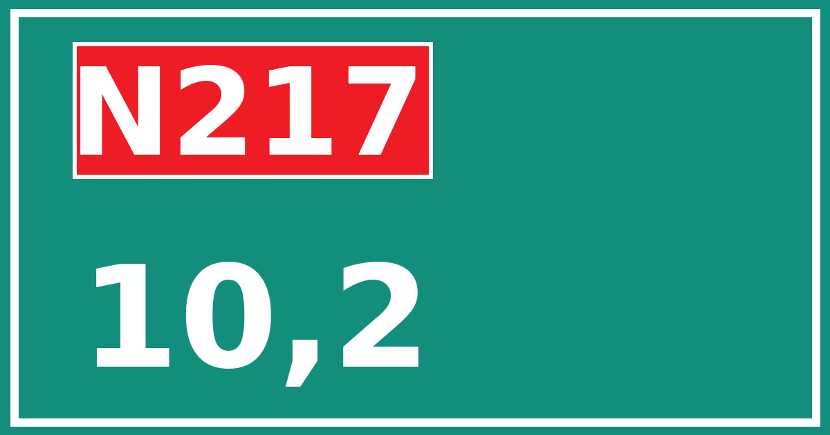 Hectometerbord N217 10,2