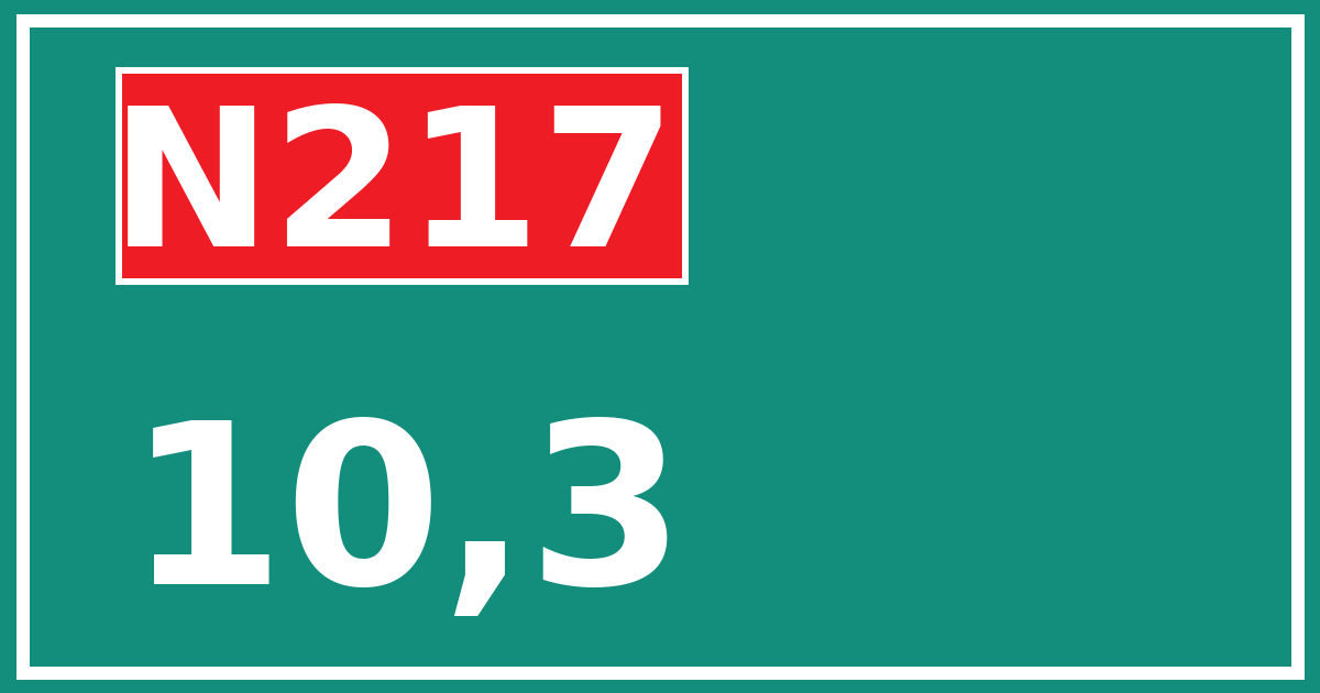 Hectometerbord N217 10,3